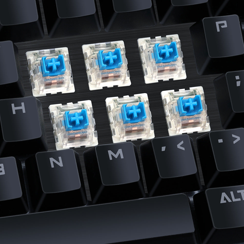 Luminous Retro Punk Mechanical Wired Gaming Keyboard